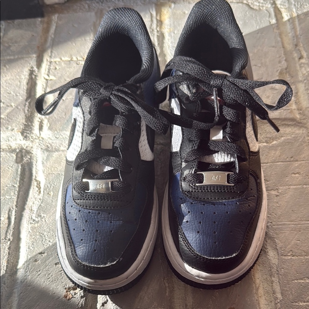 Nike Air Force 1 Black and Blue Sneakers size 3